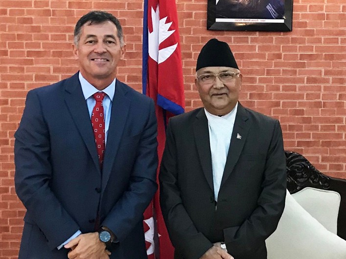 ओली र अमेरिकी राजदूत बेरीबीच भेटवार्ता